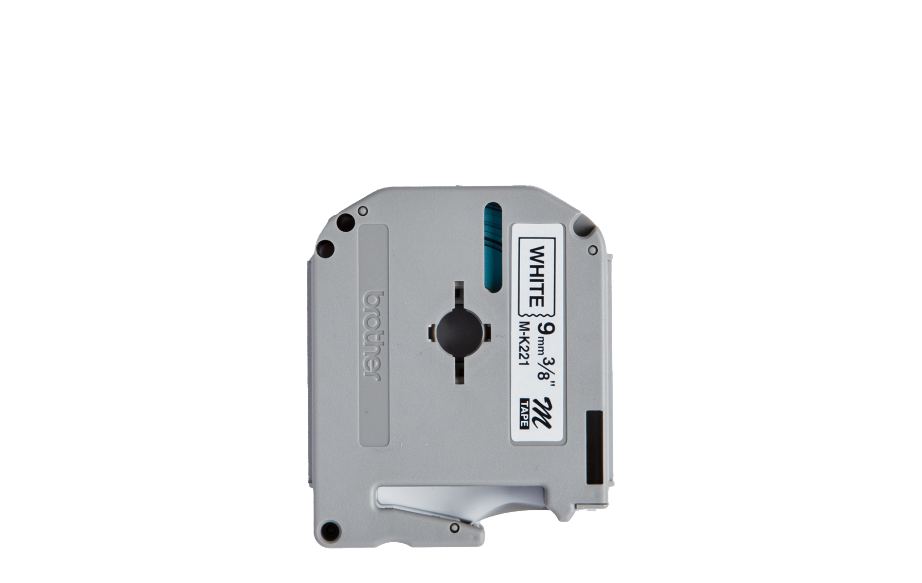 M-K221 Brother Genuine Black on White Label Tape - 9mm
